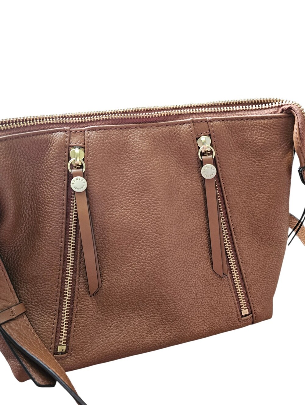 RADLEY London Fountain Road Leather Crossbody Handbag Tan Bag - Picture 5 of 8